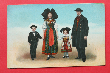 Postcard PC greetings from the Elsass Alsace 1917 Costume France